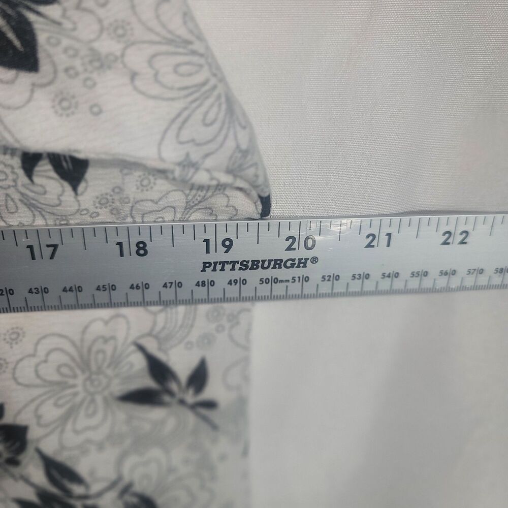 Handmade Artisinal Bohemian Floral Tunic Top Or Dress Short Sleeve White Black M - Picture 6 of 9